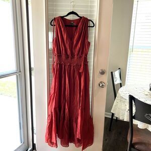 Taylor Women’s Maxi Dress 16 Layered Crinkle Tassels